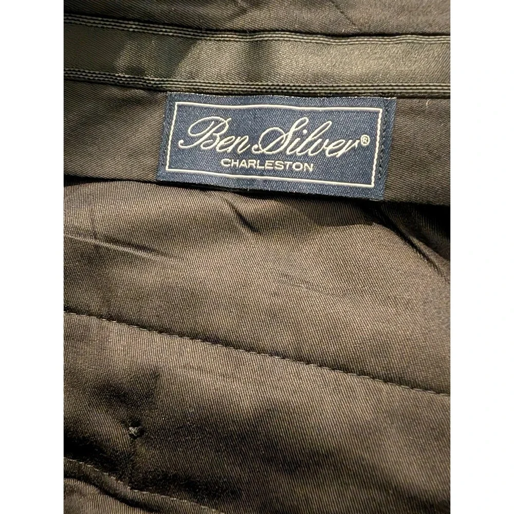 Ben Silver Charleston 46L Mid-Blue Mélange Flannel Suit Vitale Barberis Canonico